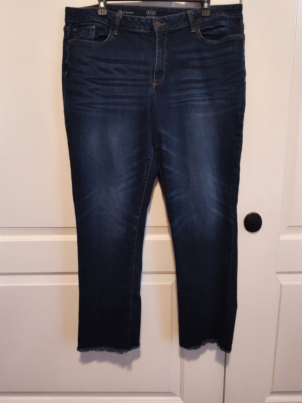a.n.a Dark Blue High-Rise Straight Jeans